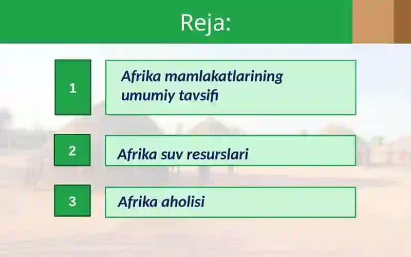Afrikamamlakatlarining umumiy tavsifi 2