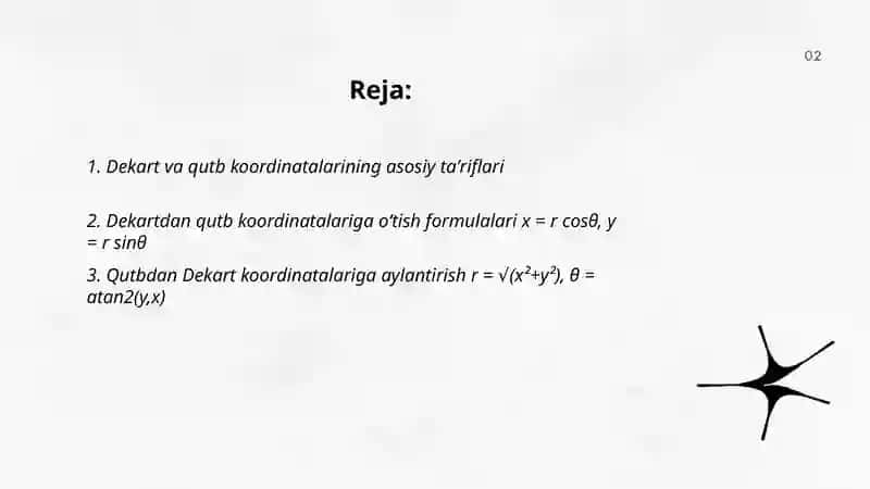 Dekart va Qutb Koordinatalari 2