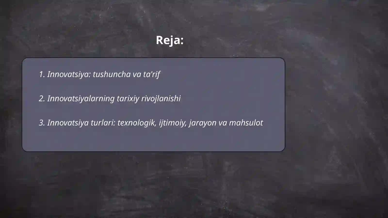 Innovatsiyaga kirish 2