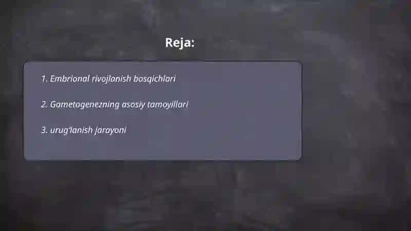 Odam embriologiya Si asoslari 1 2