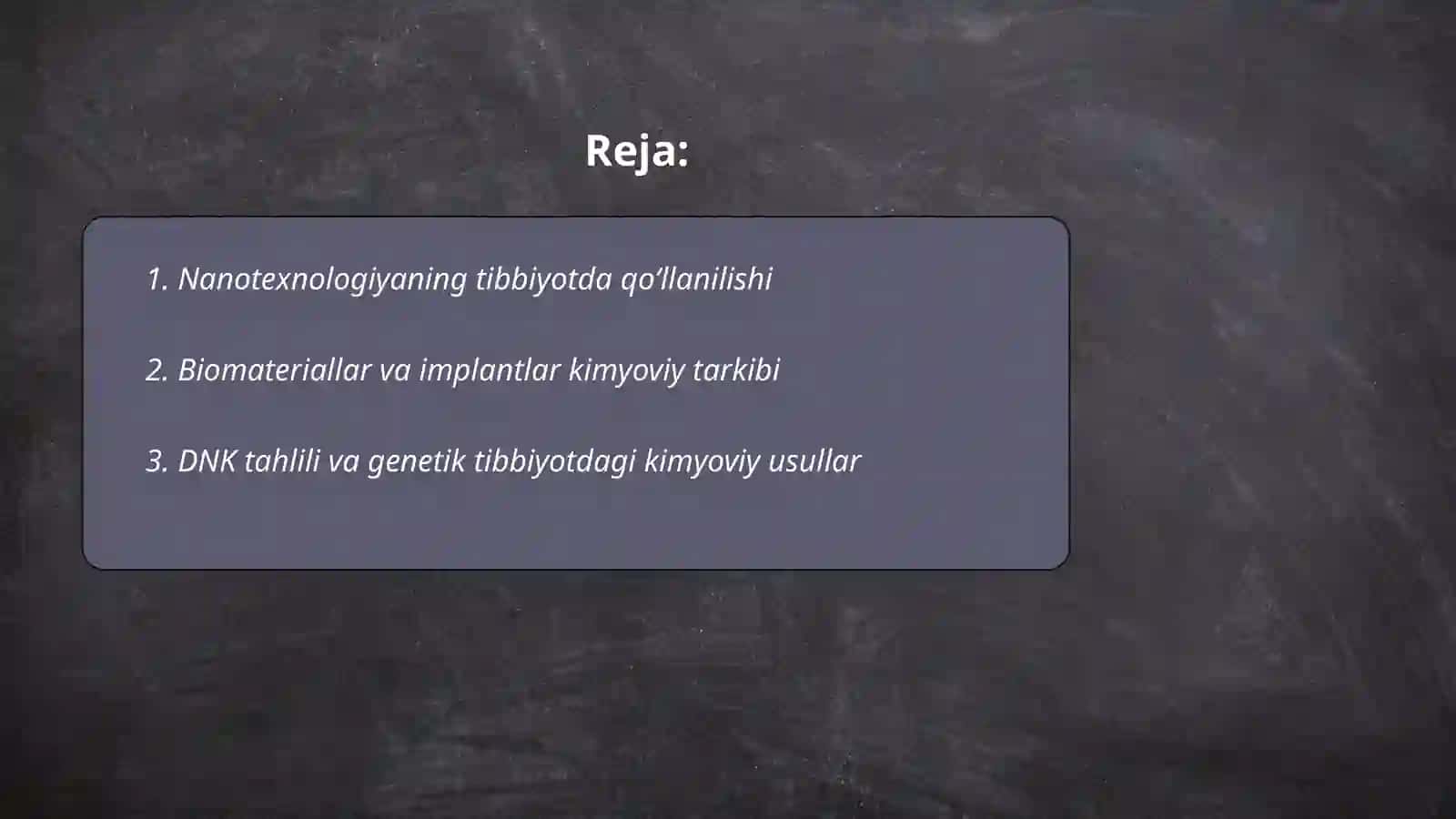 Meditsina sohasida kimyoning yutuqlari 2