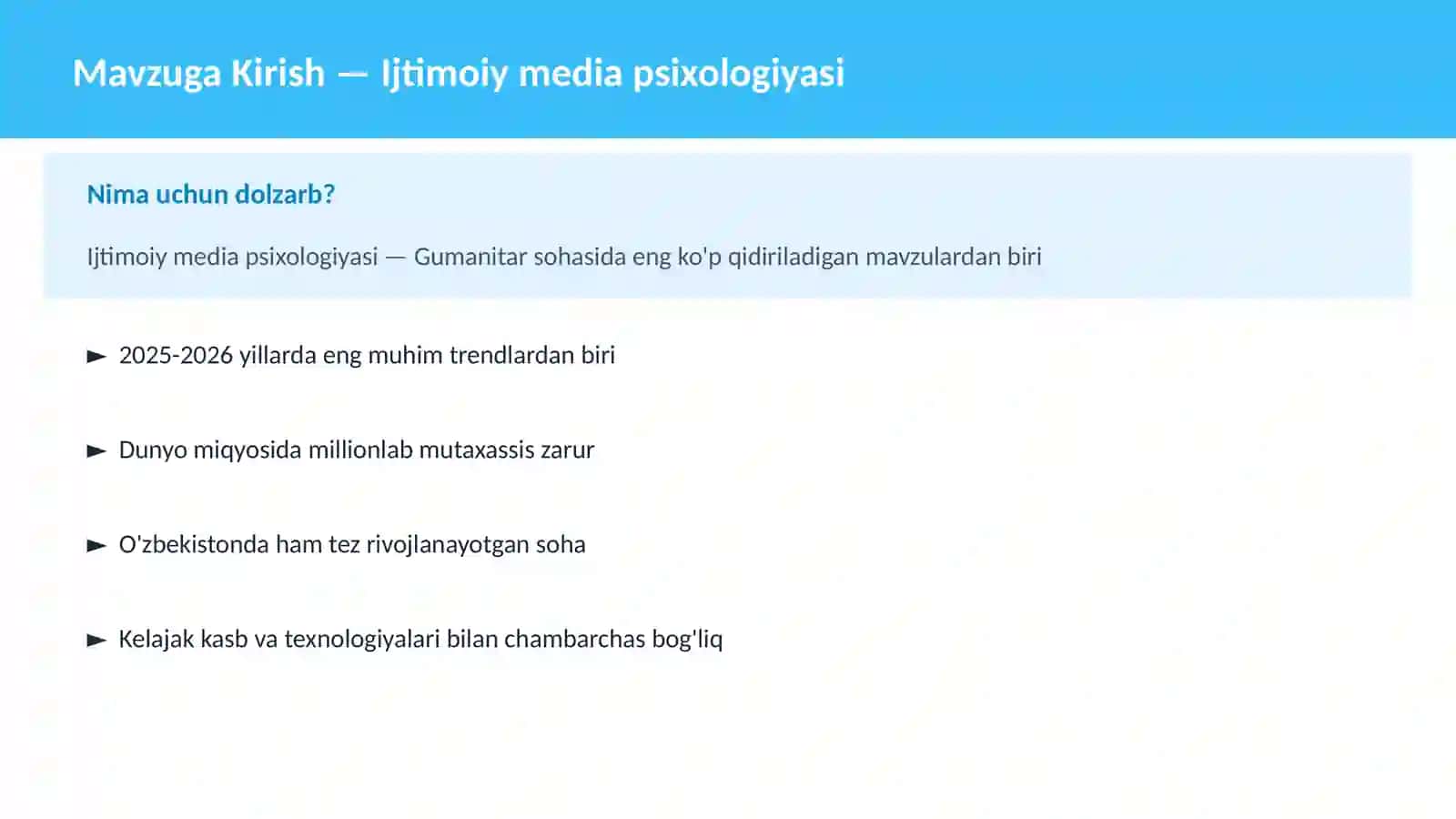 Ijtimoiy media psixologiyasi 2