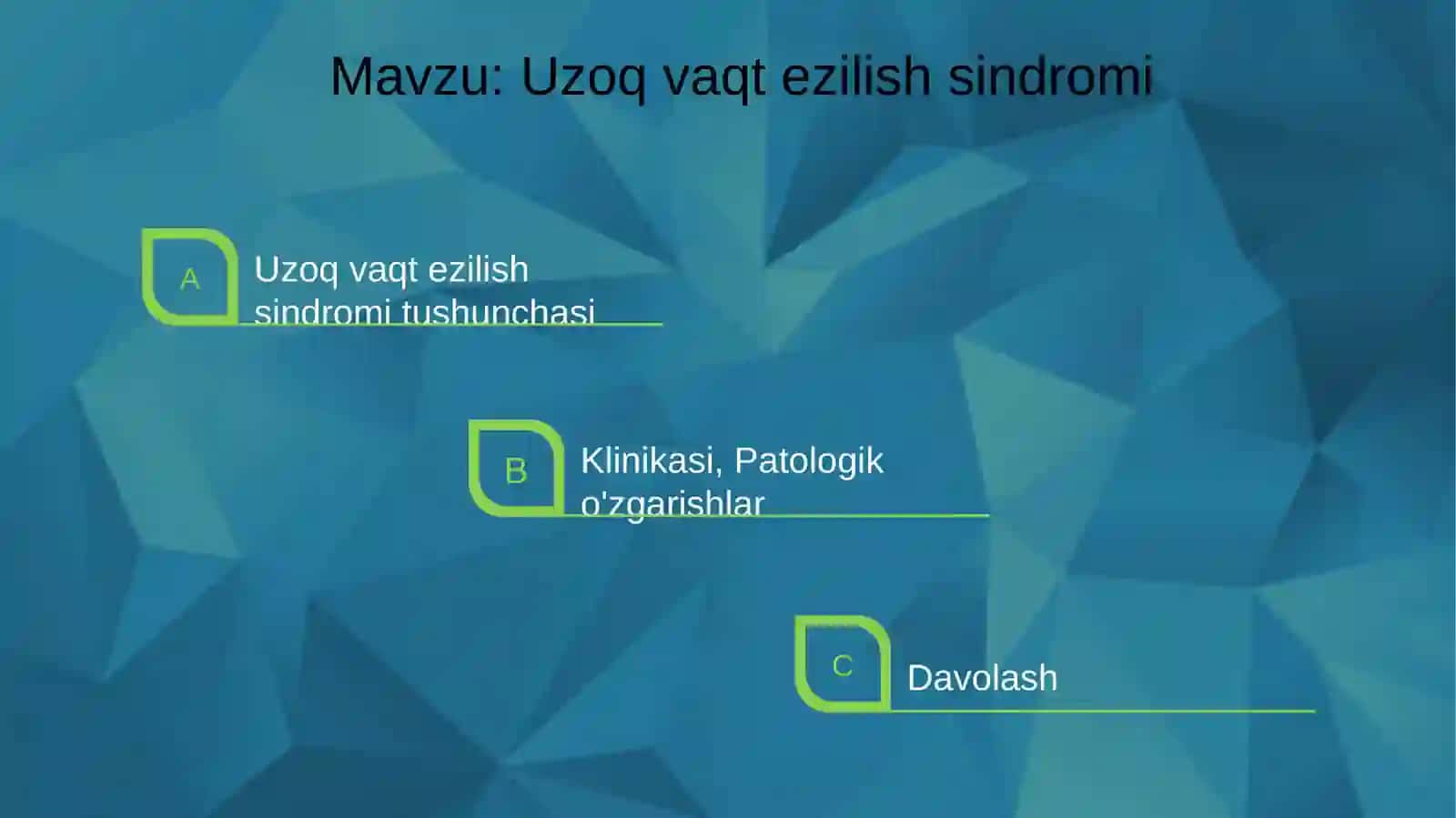 Krash (Uzoq vaqt ezilish) sindromi. 2