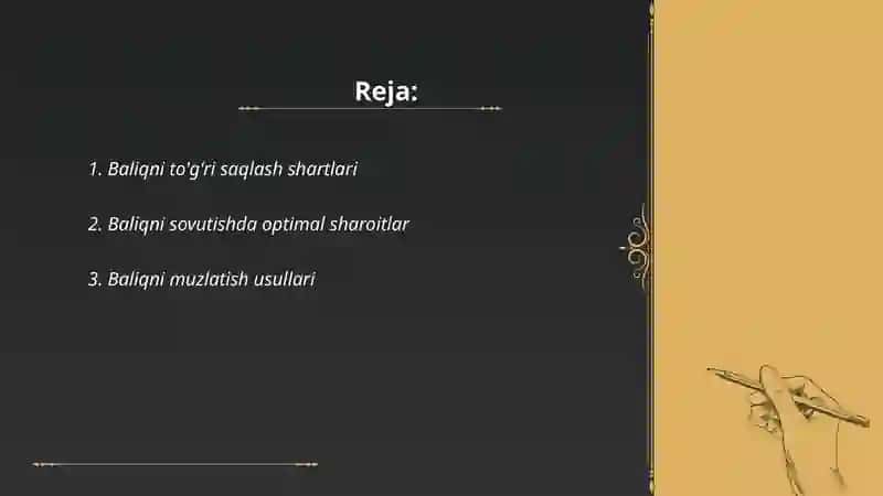 Baliqni saqlash va qayta ishlash 2