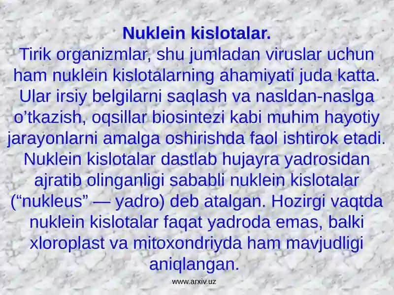Nuklein kislotalar 2