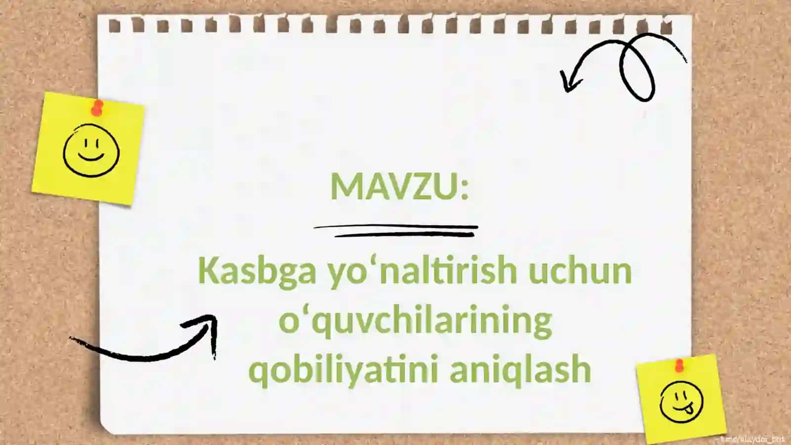 Kasbga yoʻnaltirish uchun oʻquvchilarining qobiliyatini aniqlash 2