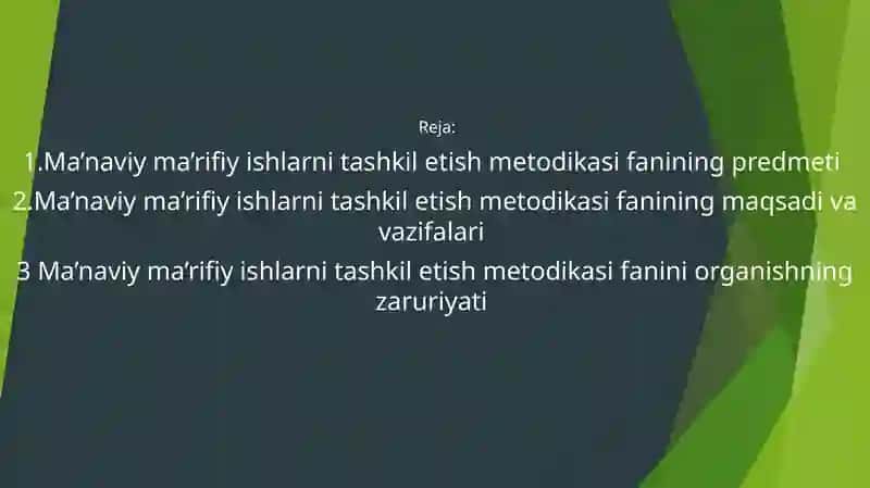 Ma’naviyma’rifiyishlarnitashkiletishmetodikasi 2