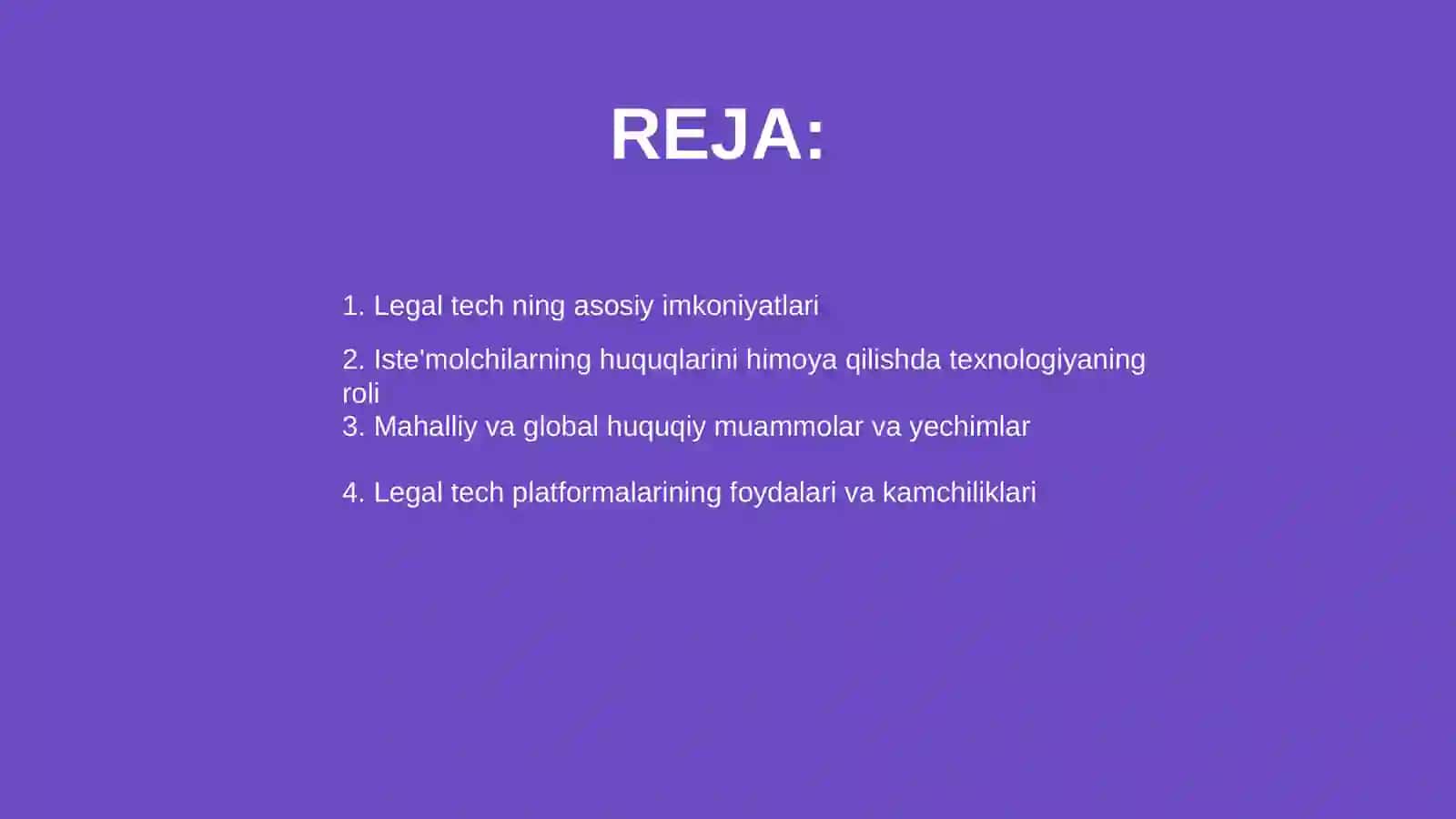 Legal Tech va Huquqiy Himoya Prizentatsiya 2