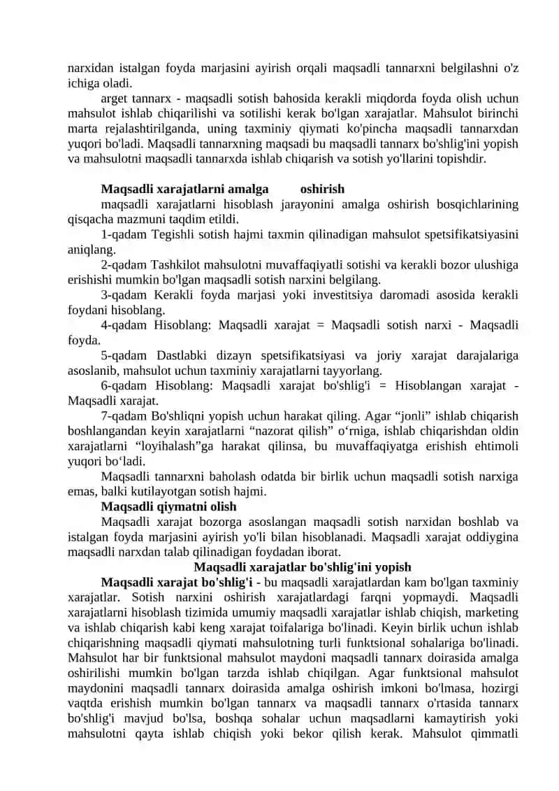 MAQSADLI XARAJATLAR 2