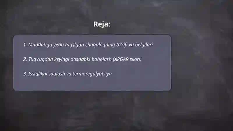 Muddatiga yetib tugʻilgan chaqaloqlar 2