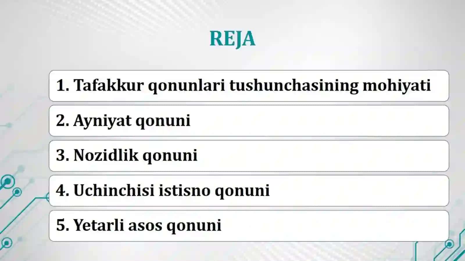 FORMAL MANTIQNING ASOSIY QONUNLARI 2