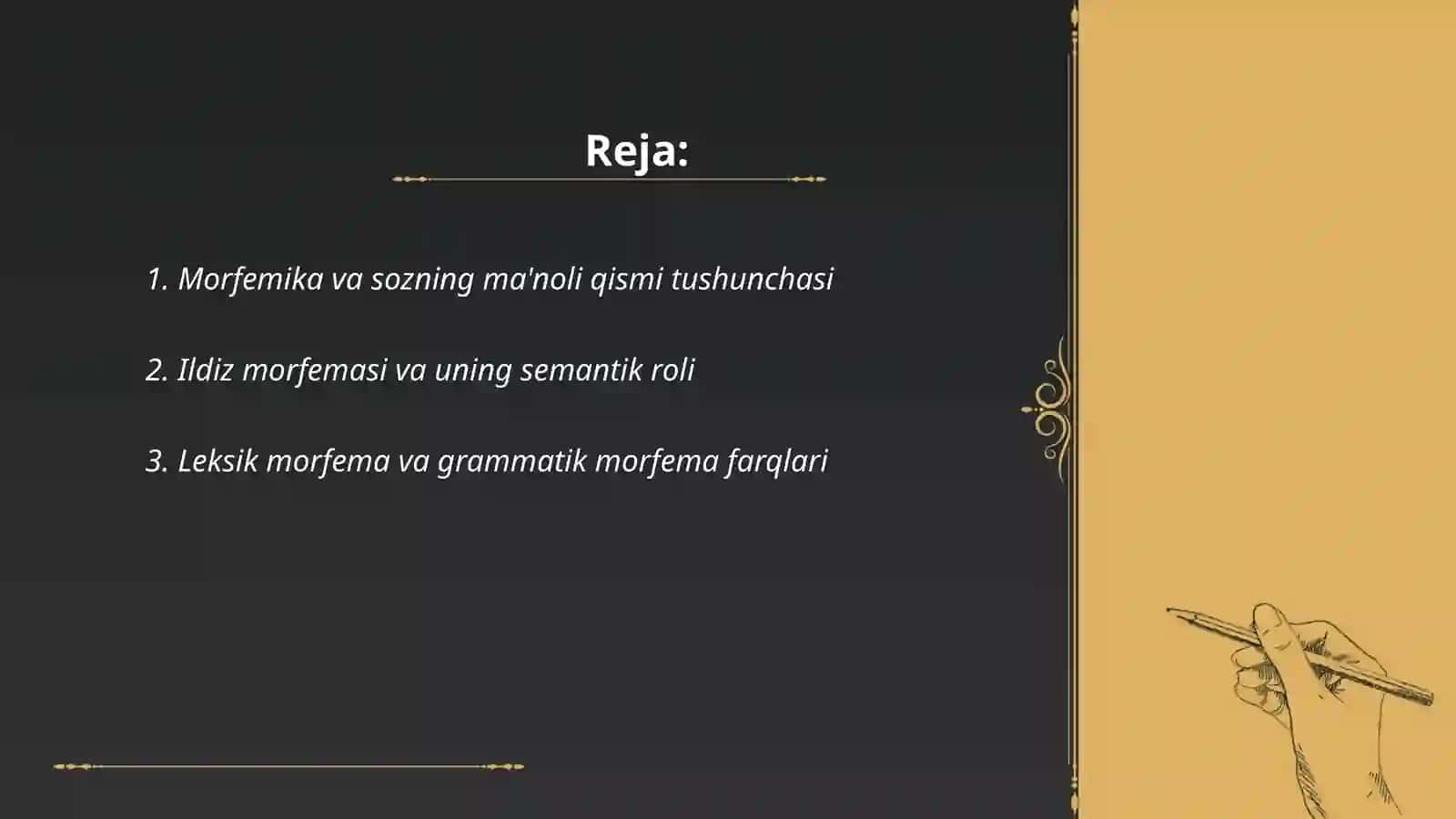 Morfemika so'zning ma'noli qismi haqida 2