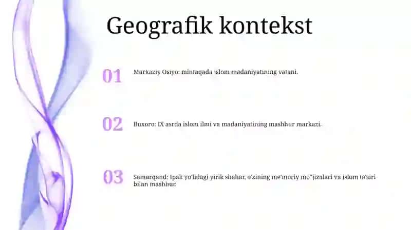 Markaziy Osiyoda Islom Madaniyati 2