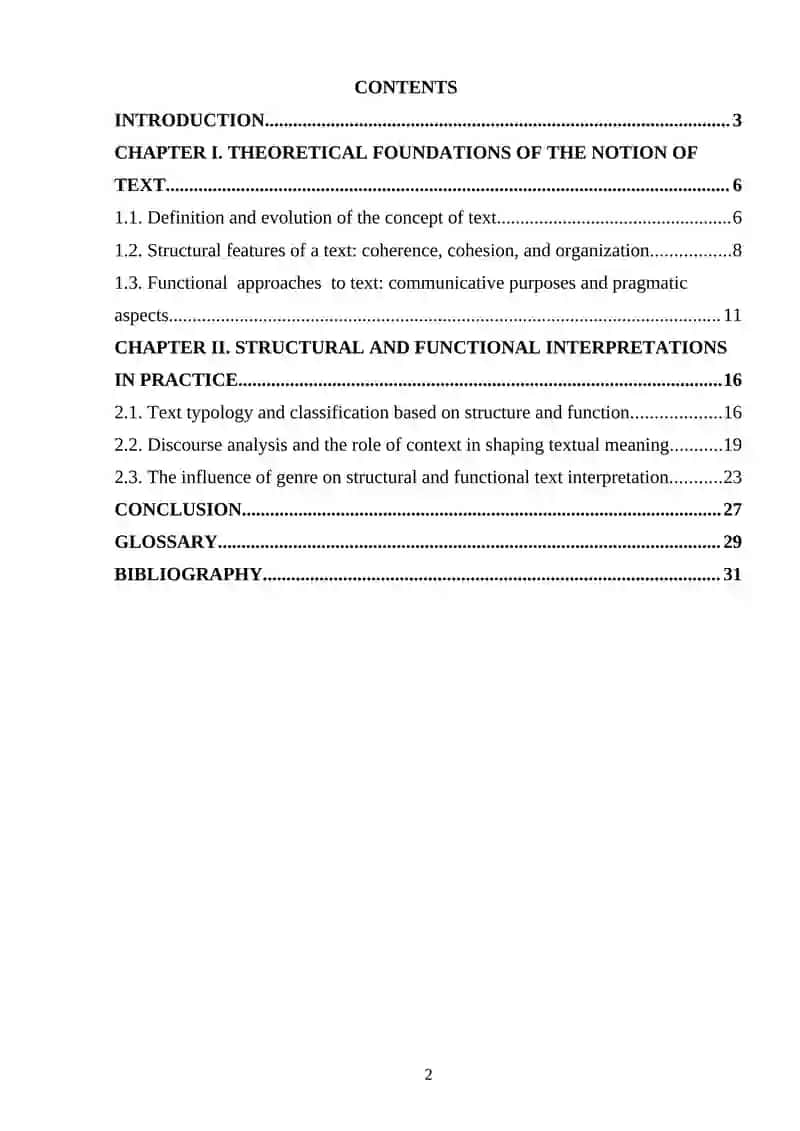 Course Work on The Notion of Text 2