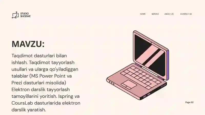Taqdimot dasturlari va elektron darsliklar(jadval va diagrammalar bilan) 2