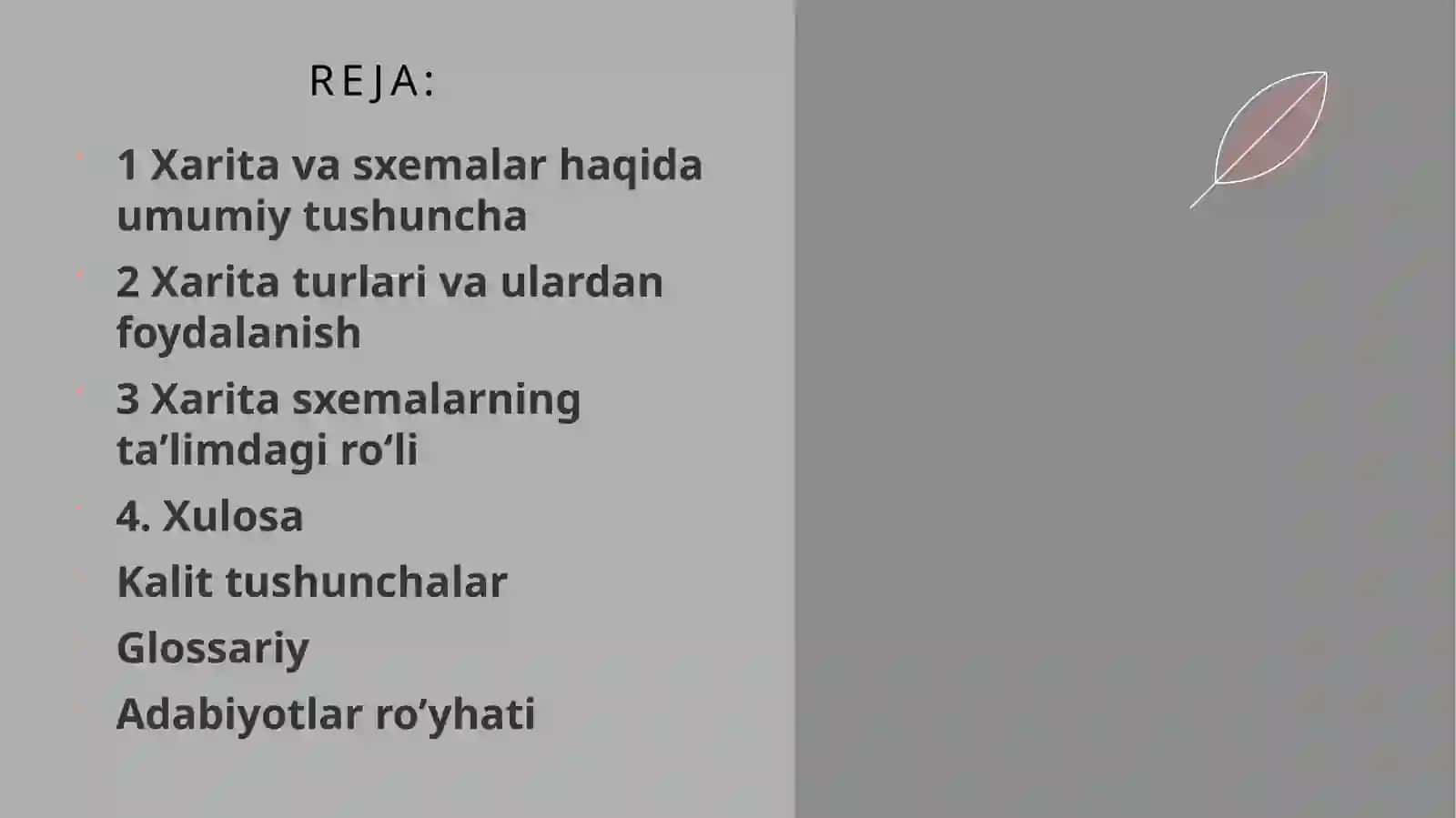Xarita va sxemalardan foydalanish metodikasi 2