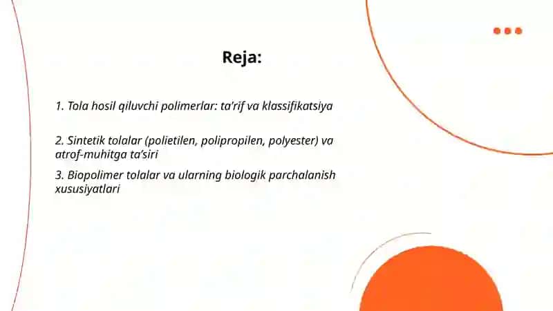 Tola hosil qiluvchi polimerlar va atrof- muhit 2