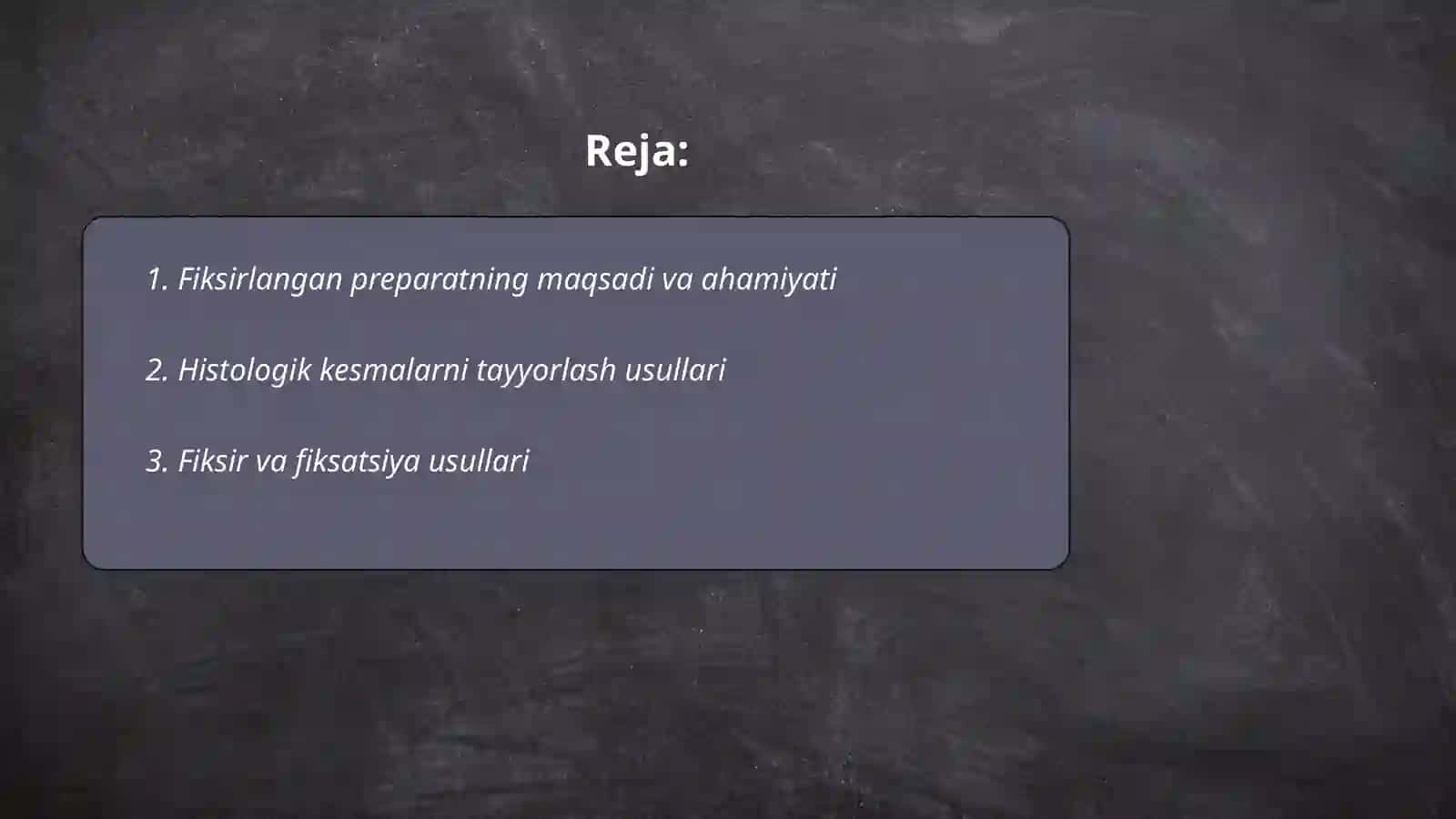 Fiksirlangan preparat tayyorlash 2