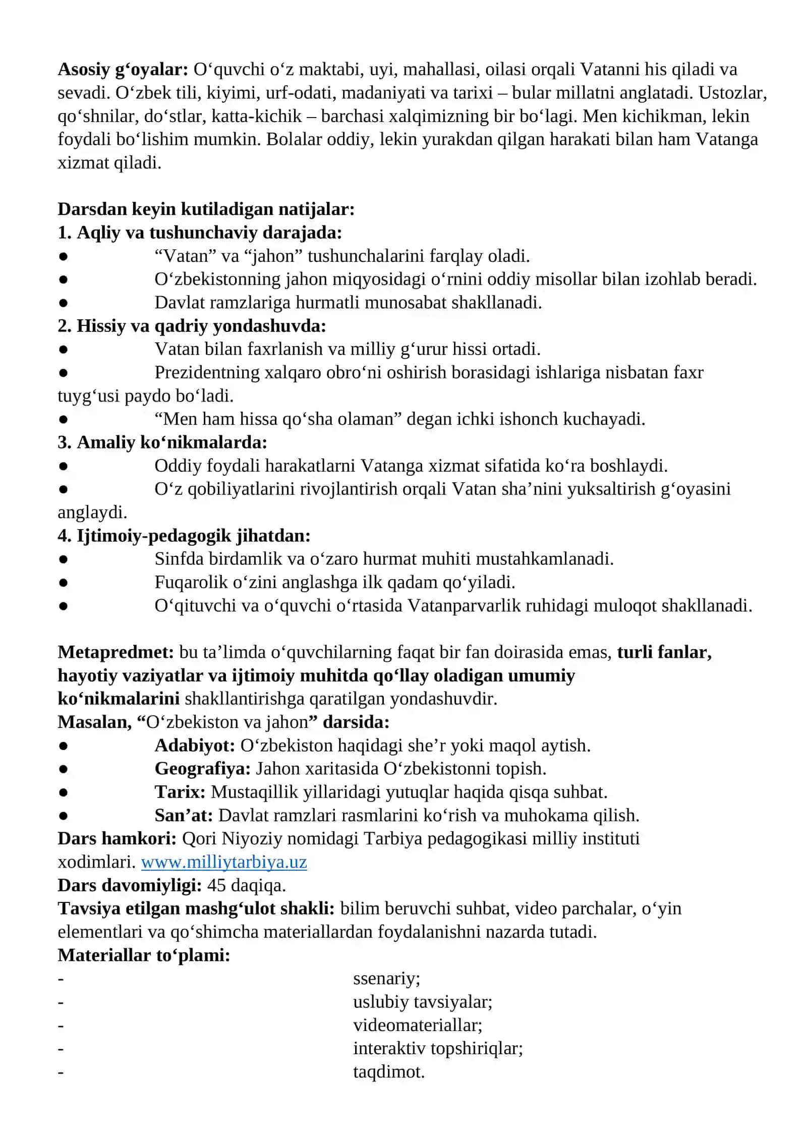 “Kelajak soati” 9-mavzu 2