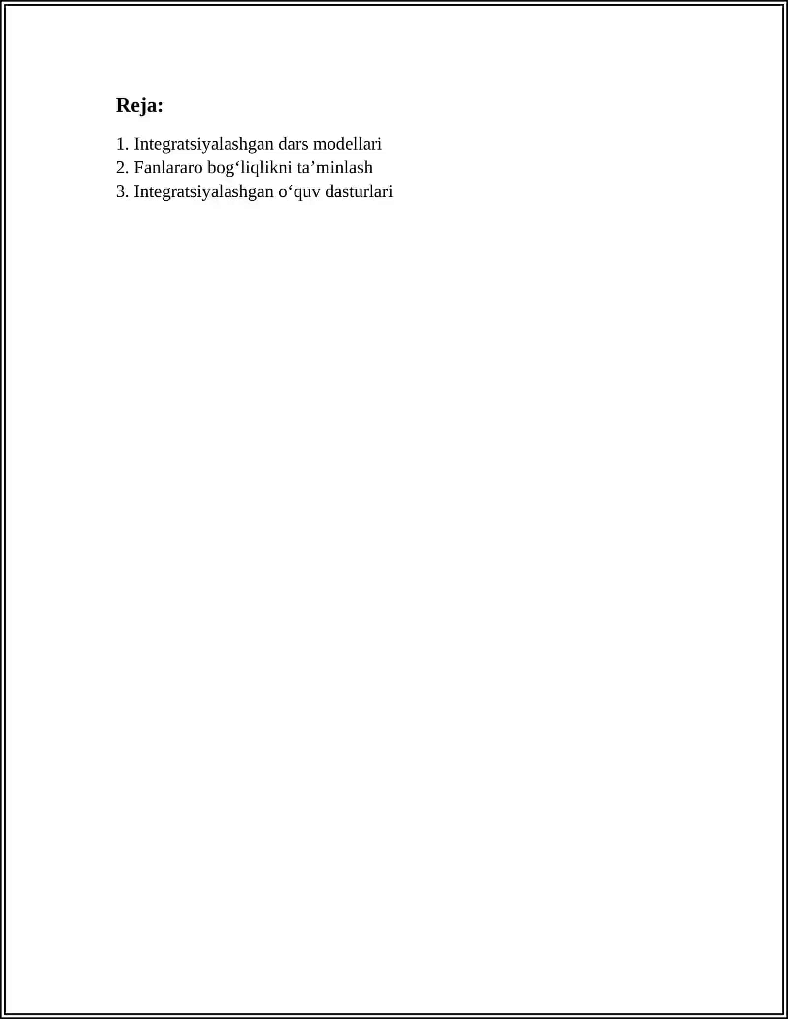 BOSHLANGʻICH TA'LIMDA INTEGRATSIYA 2