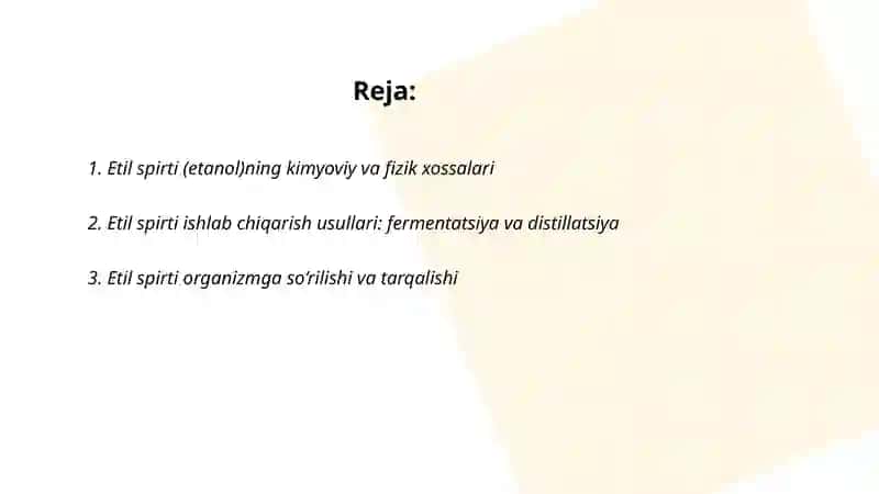 Etil spirti.Alkogolizm va uning asoratlari 2