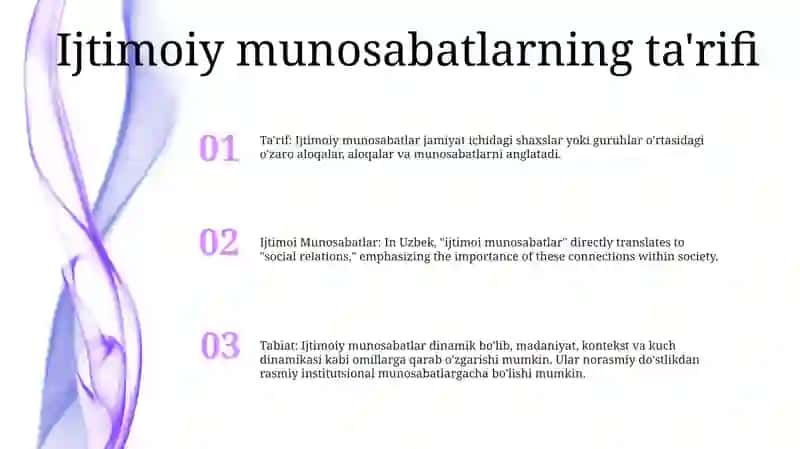 Ijtimoi Munosabatlar 2