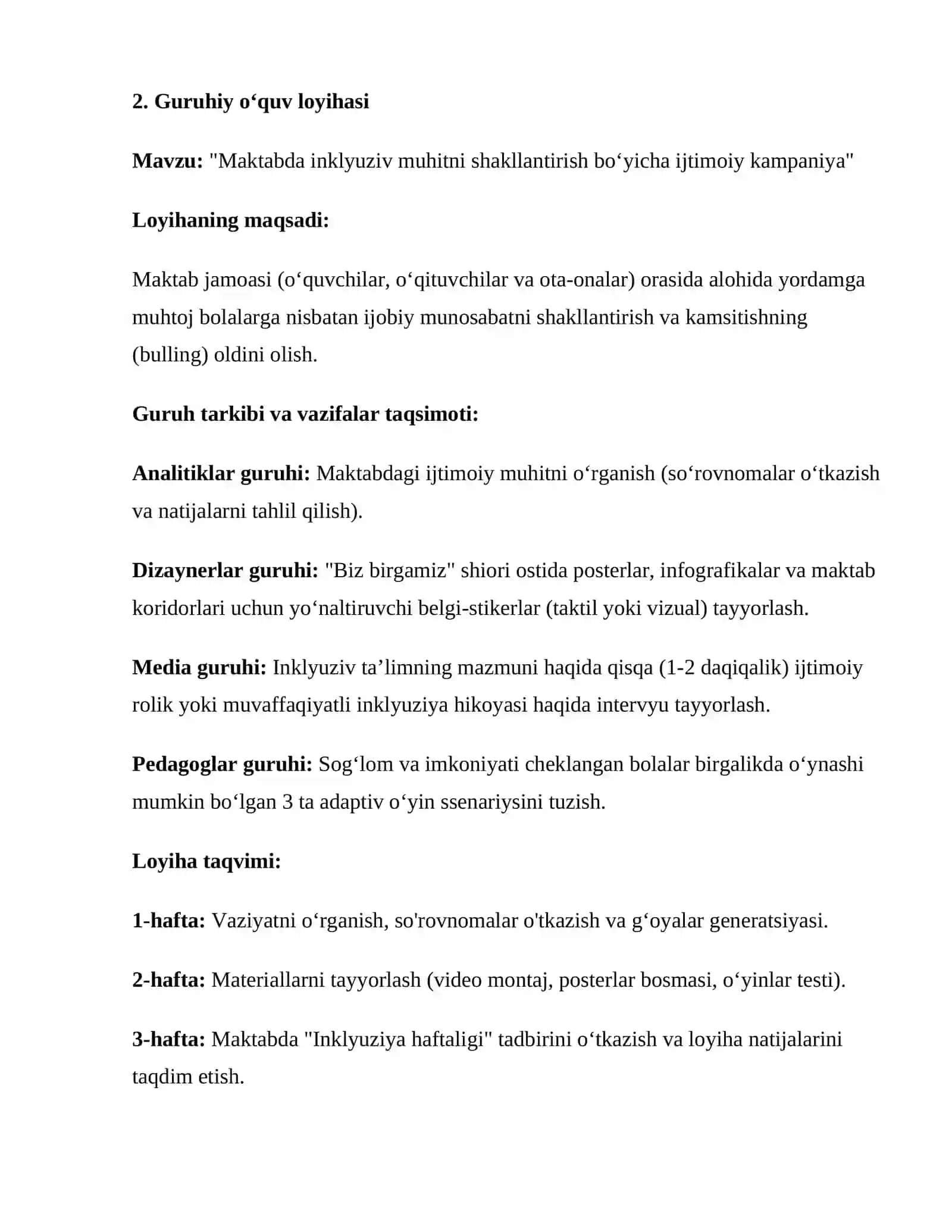 Inklyuziv sinf xonasining to‘siqsiz muhit modelini yaratish 2
