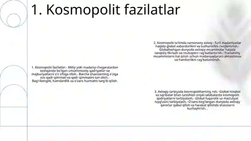 Zamonaviy Axloqiy Tarbiyada Kosmopolitizm 2