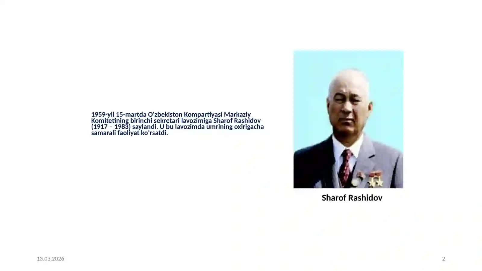 Sharof Rashidov 2