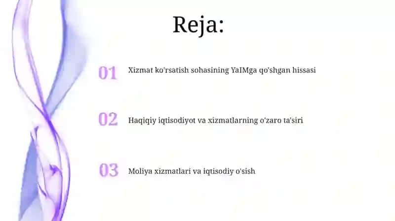 Real iqtisodiyot va xizmatlar sohasi 2