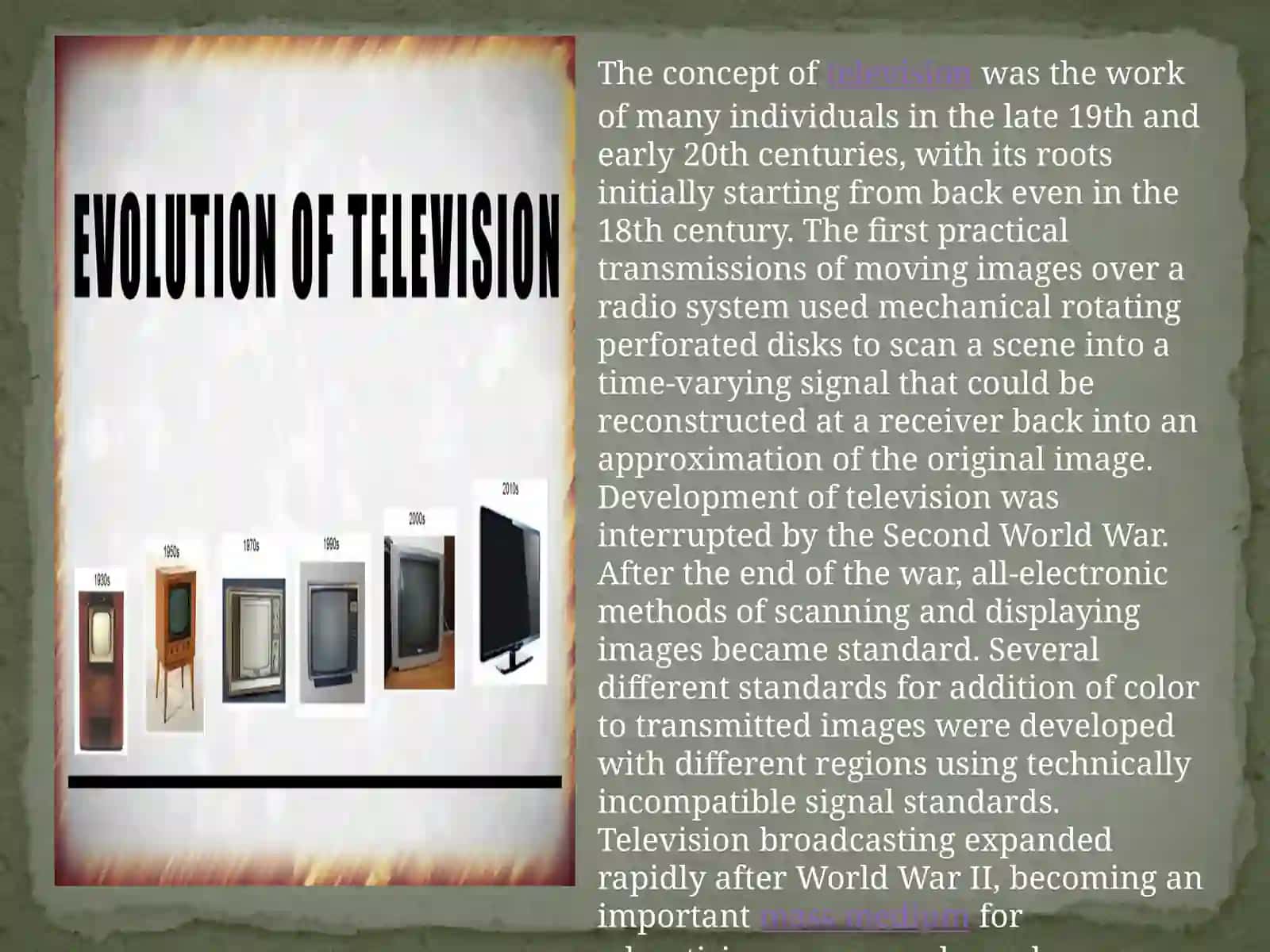 About history of television 2