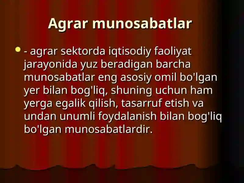 Agrar munosabatlar va agrobiznes 2