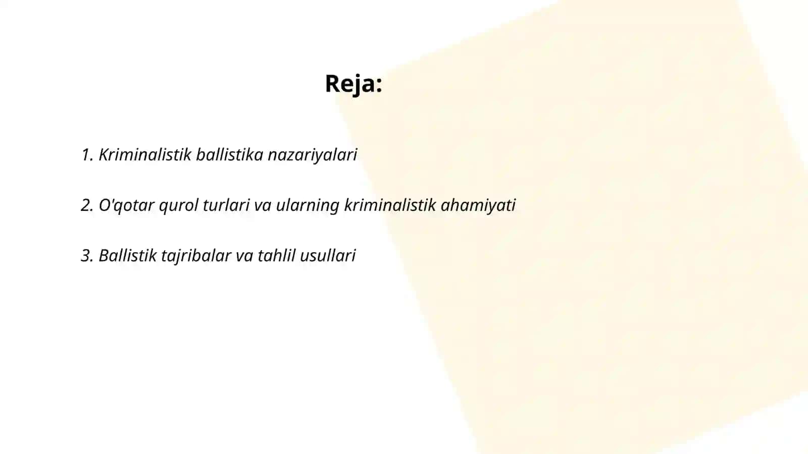 Kriminalistik balistika 2