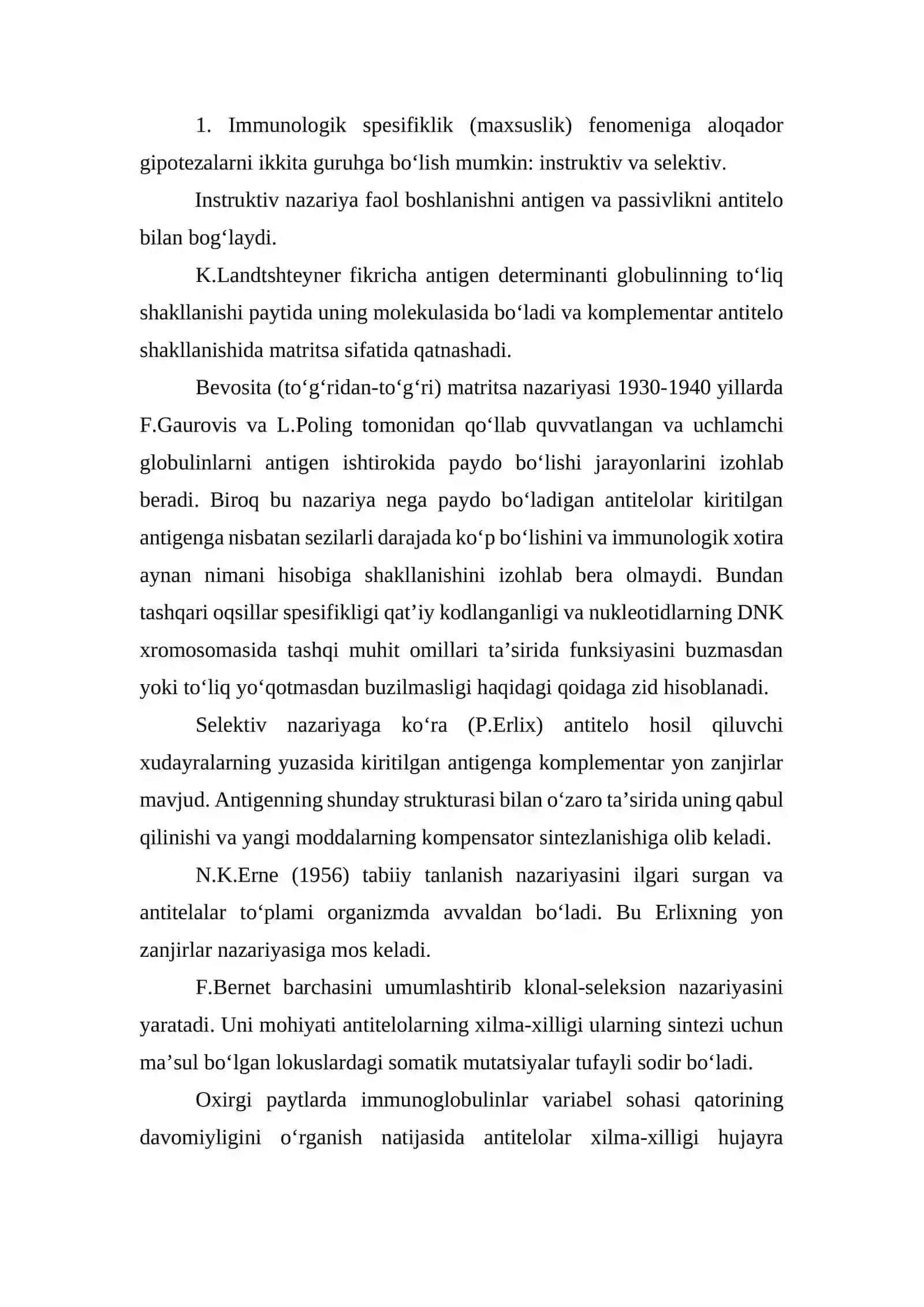 Immun tizim va immunologik reaktivlik 2