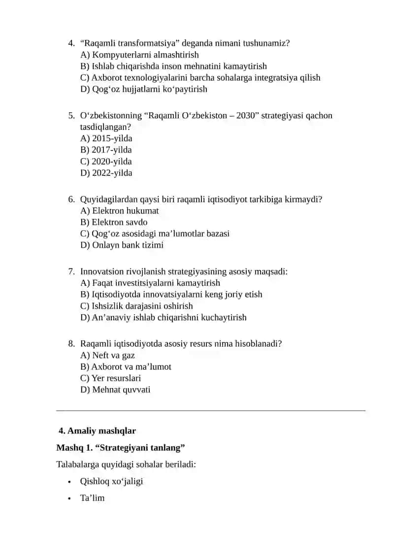 Raqamli iqtisodiyot 2