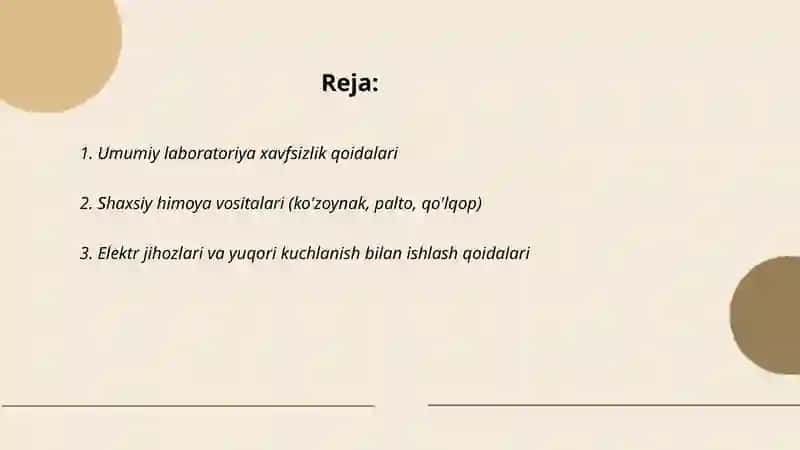 Fizika labaratoriya xonasida texnika xavfsizlik qoidalari 2
