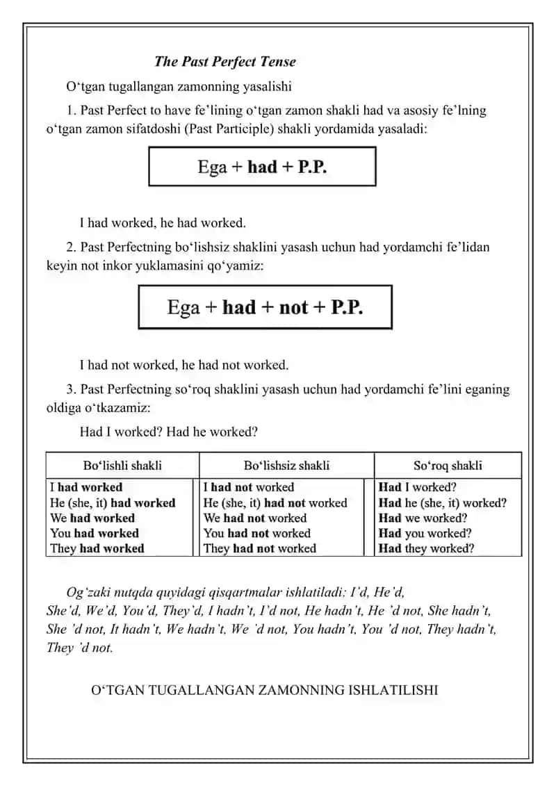 Perfect Tense 2