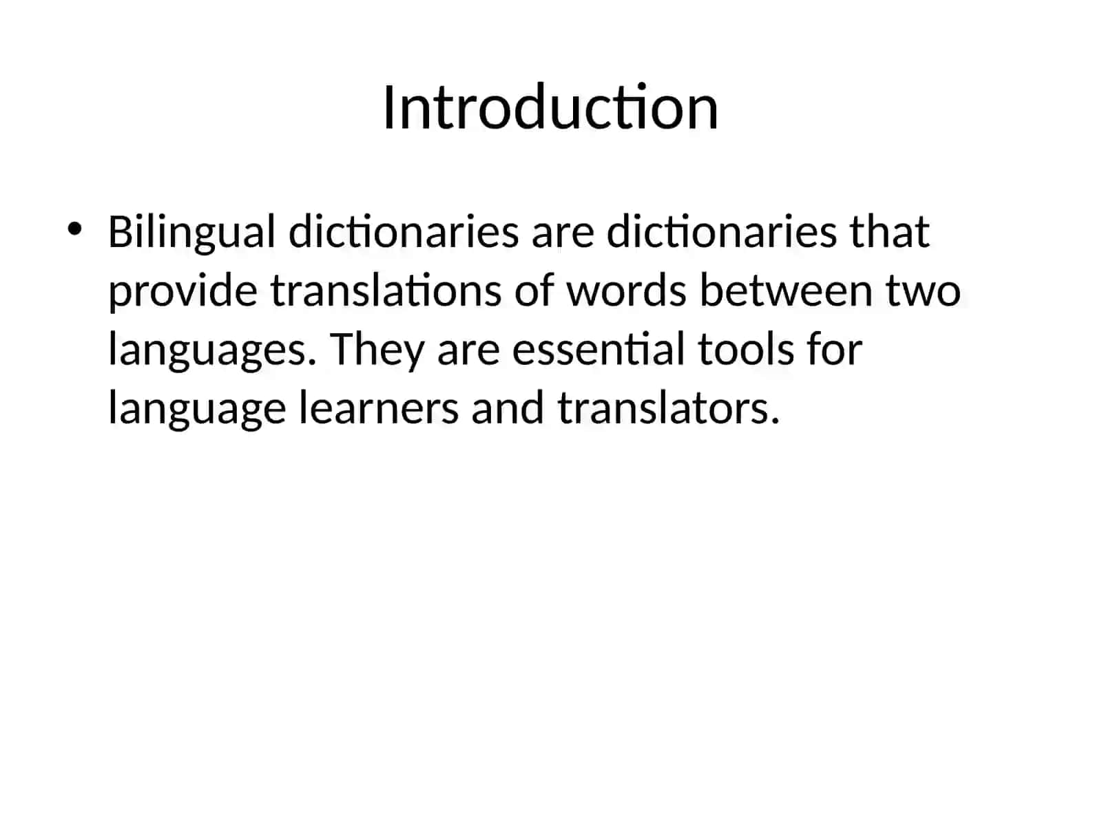Bilingual Dictionaries 2