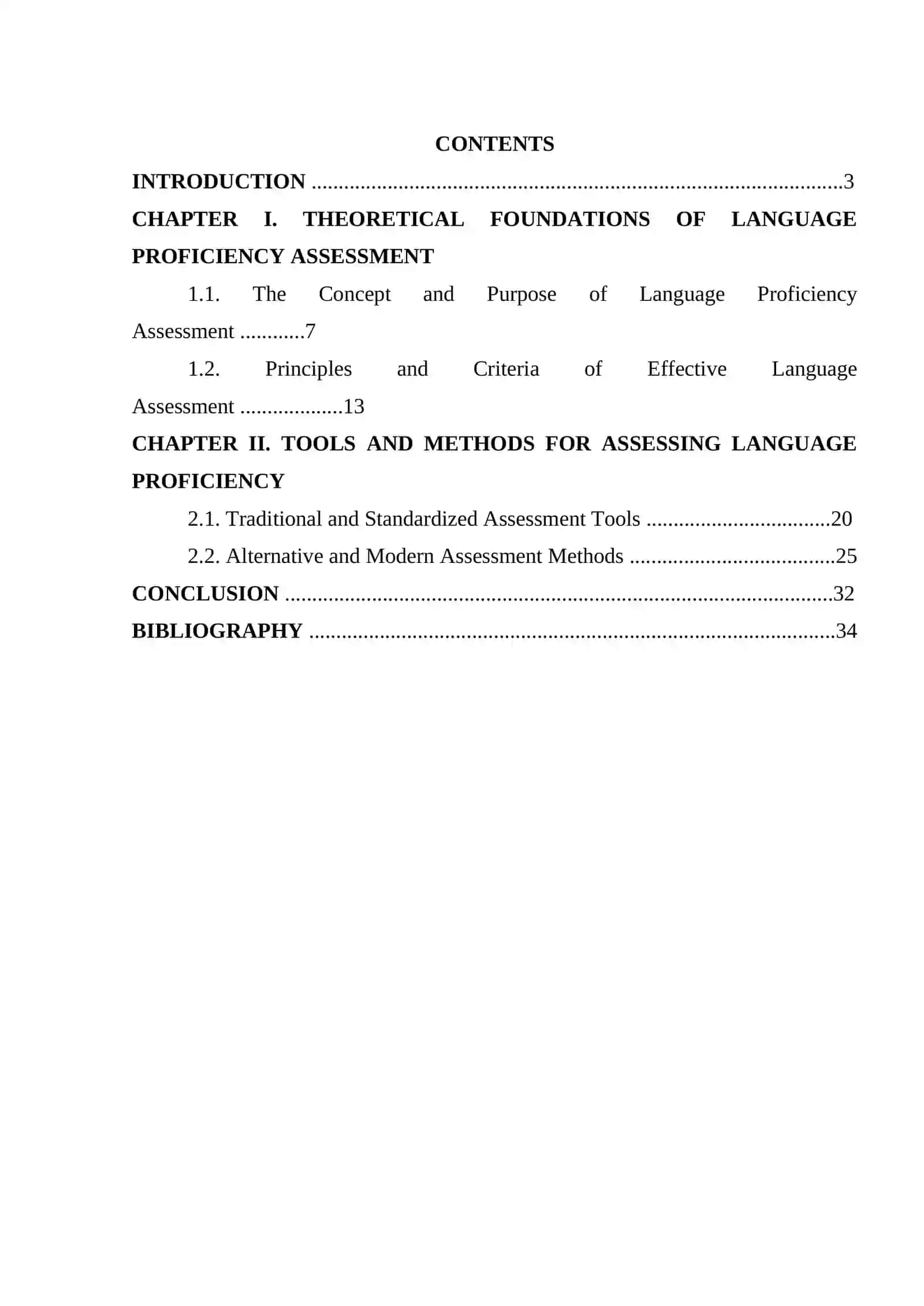 COURSE WORK: ASSESSING LANGUAGE PROFICIENCY: TOOLS AND METHODS 2