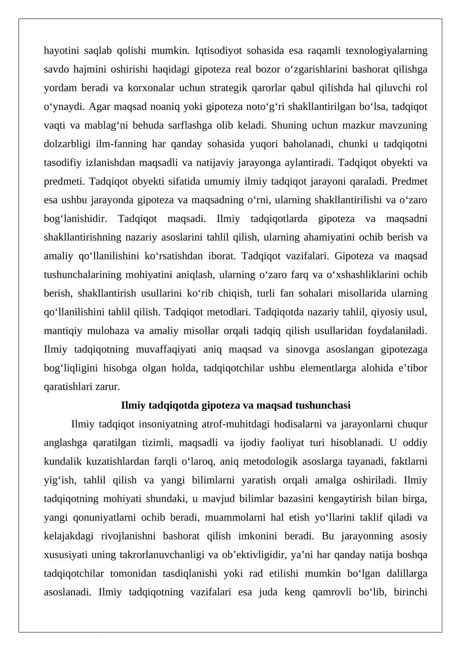Ilmiy tadqiqotda gipoteza va maqsad 2