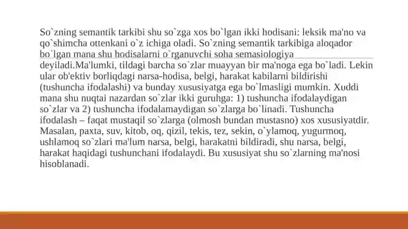 Leksemaning semantik strukturasi 2