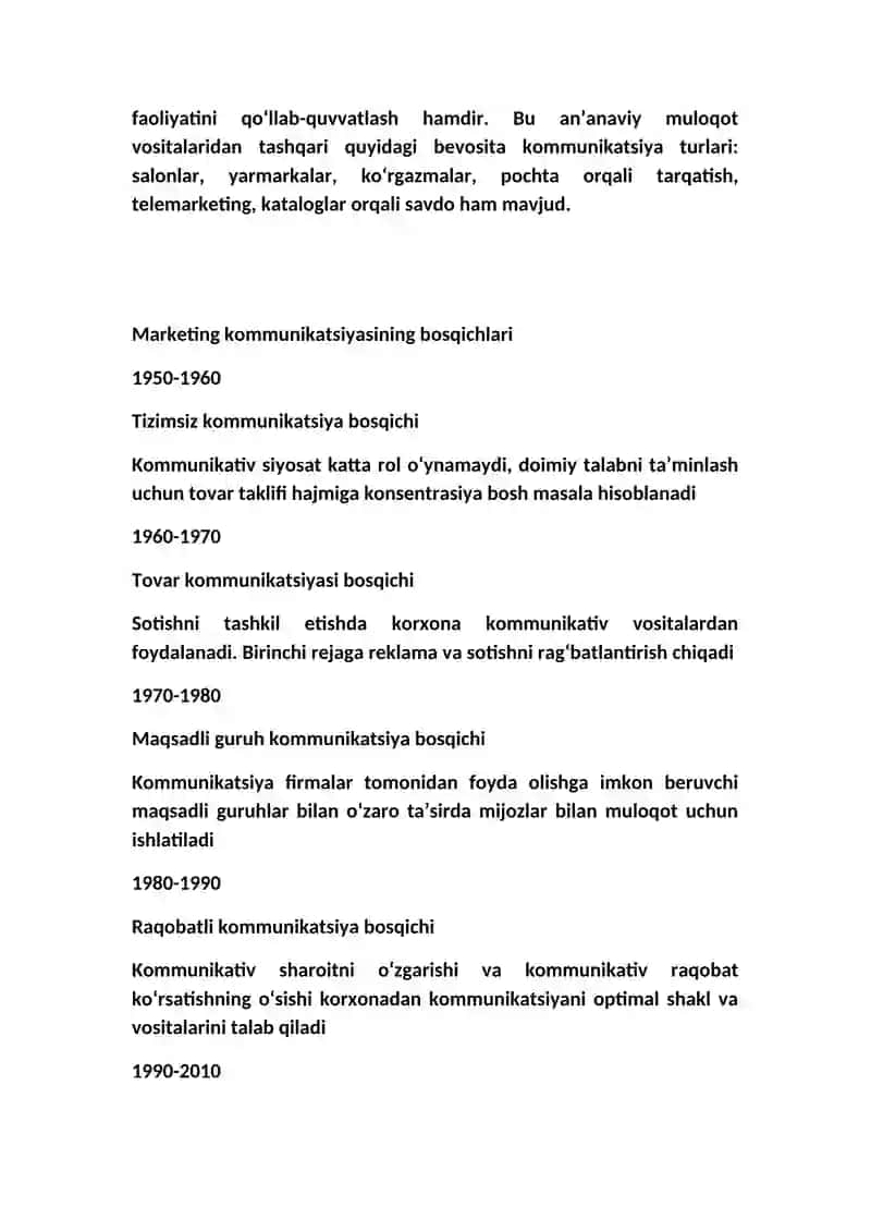 Marketingda kommunikatsion siyosat 2