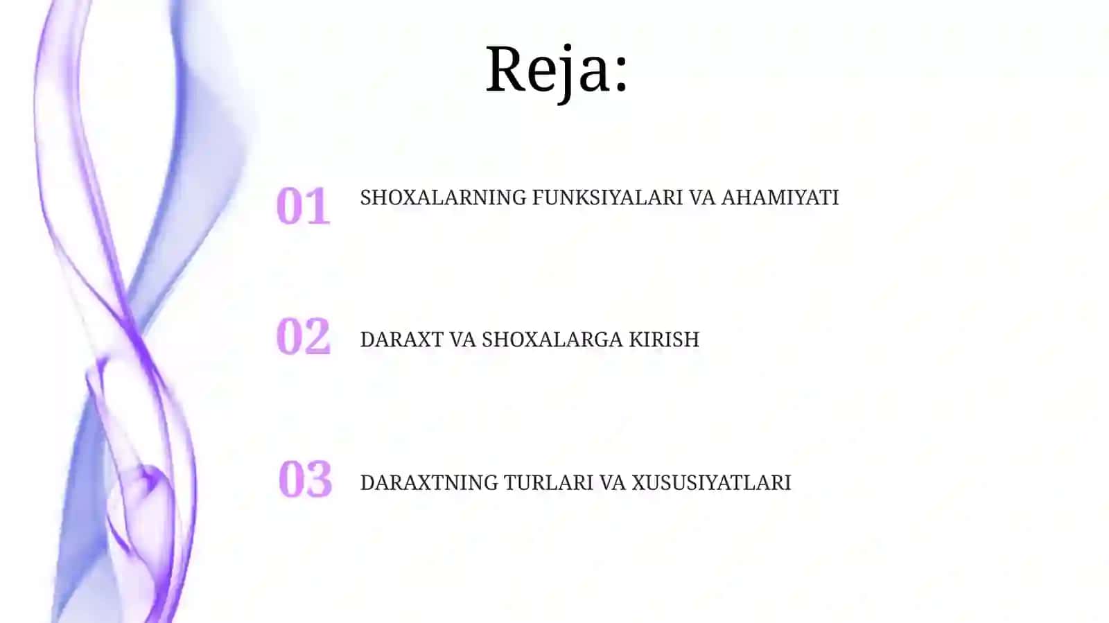 DARAXT VA SHOXALARGA KIRISH 2