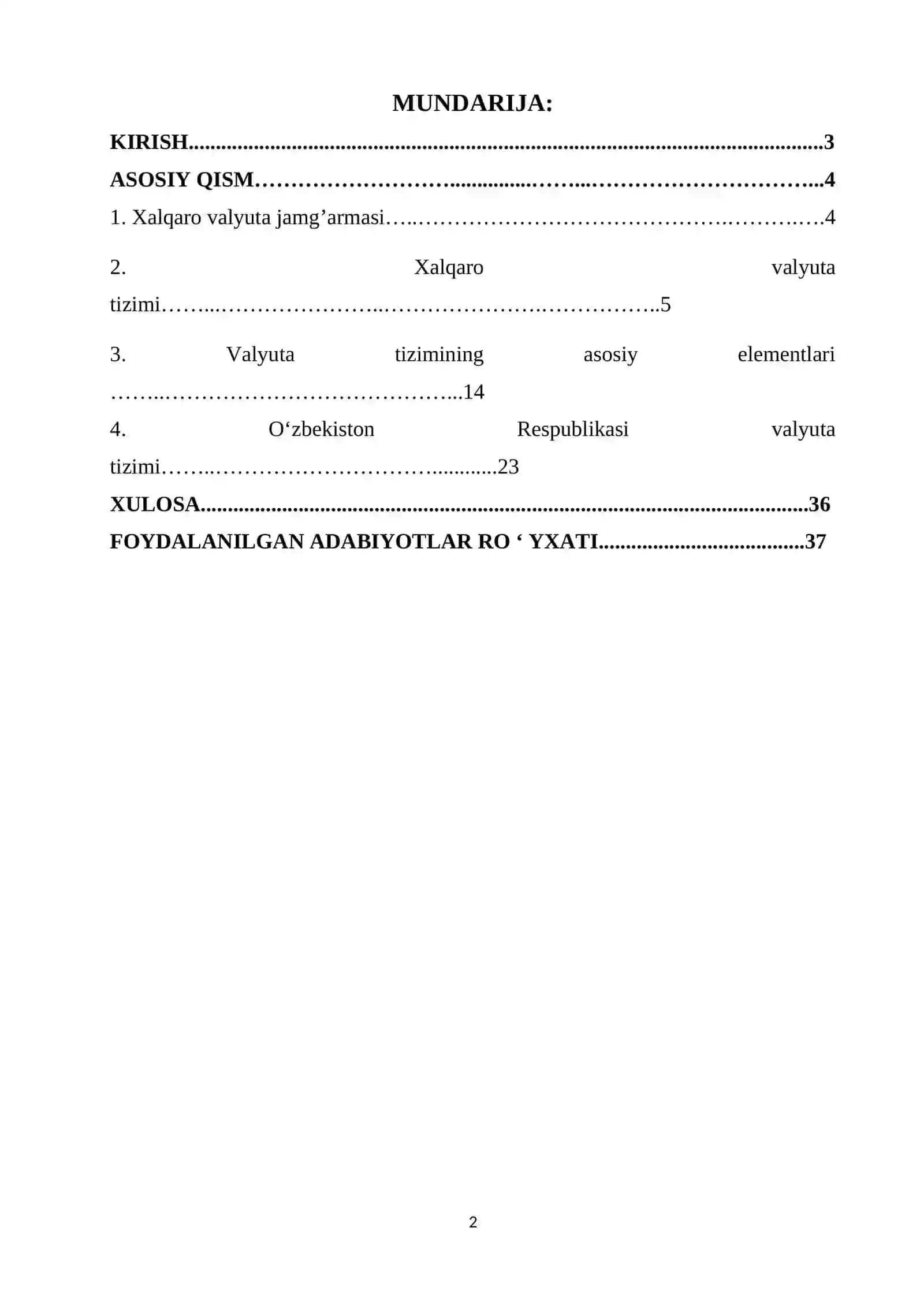 Xalqaro valyuta jamg’armasi 2