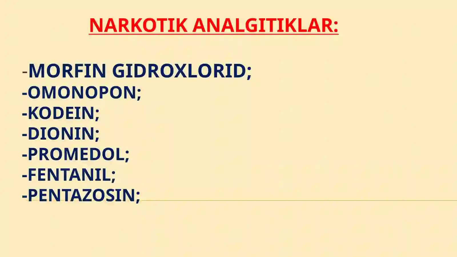 Analgetiklar.Narkomaniya va uning asoratlari 2