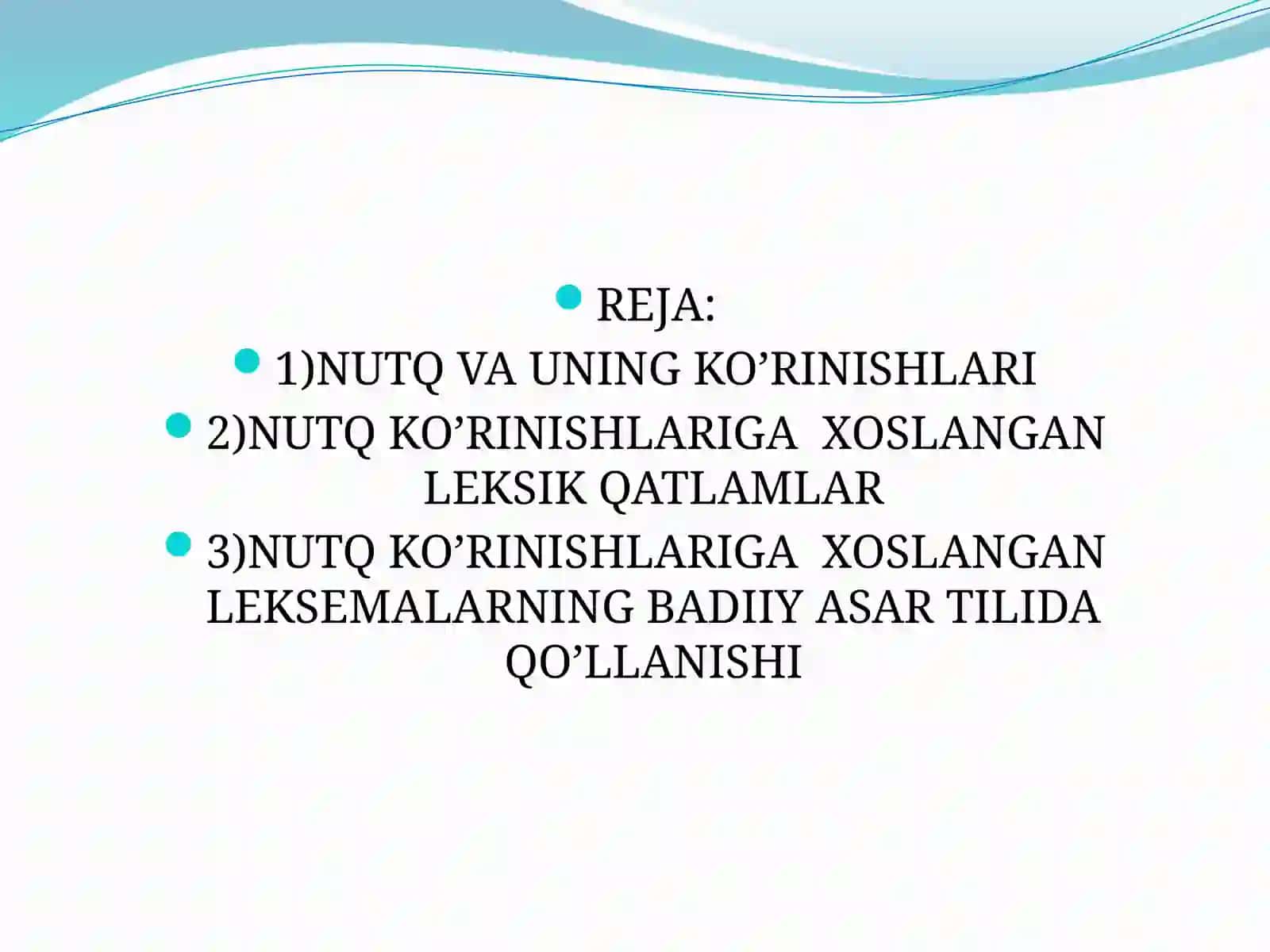 LEKSEMALARNING NUTQ KO’RINISHIGA XOSLANISHI 2