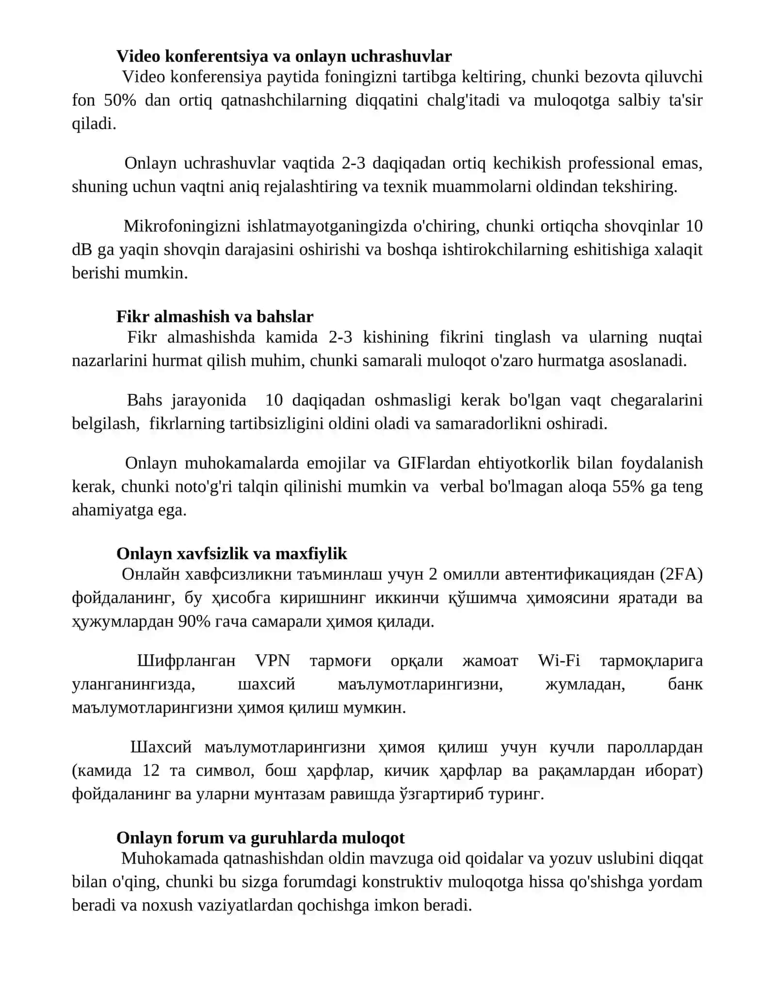 Tarmoq odob axloqi 2