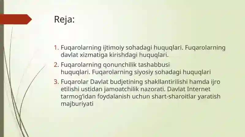 O’zbekiston respublikasi konstitutsiyasida ijtimoiy va siyosiy muhim yangiliklar 2