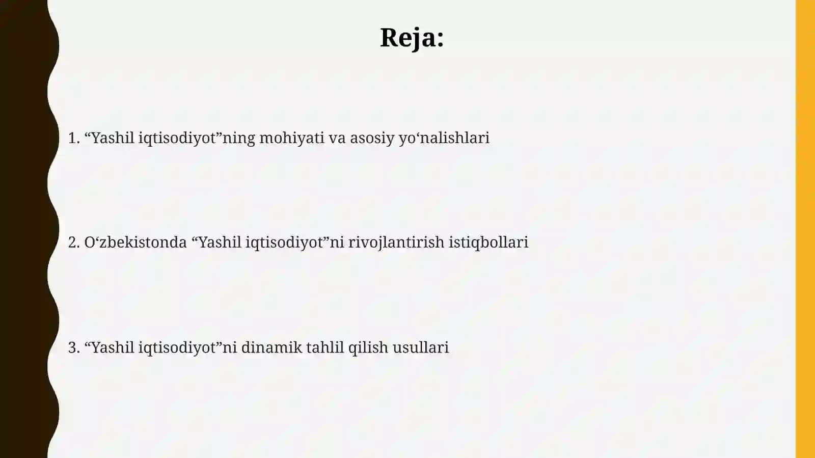 Yashil iqtisodiyot 2