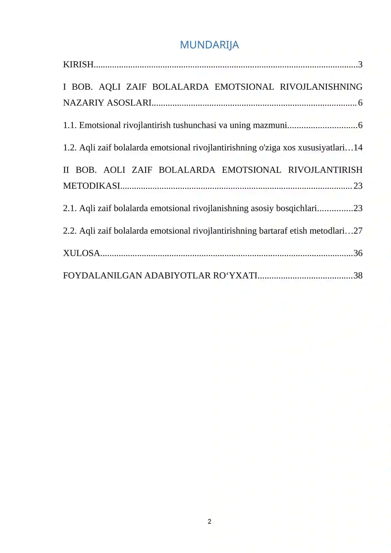 AQLI ZAIF BOLALARDA EMOTSIONAL RIVOJLANISHNING XUSUSIYATLARI 2